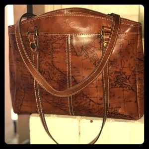 Patricia Nash Poppy Tote - Signature Map